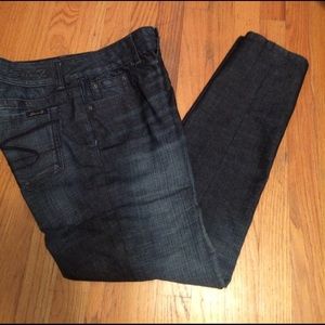 Slim straight seven jeans.